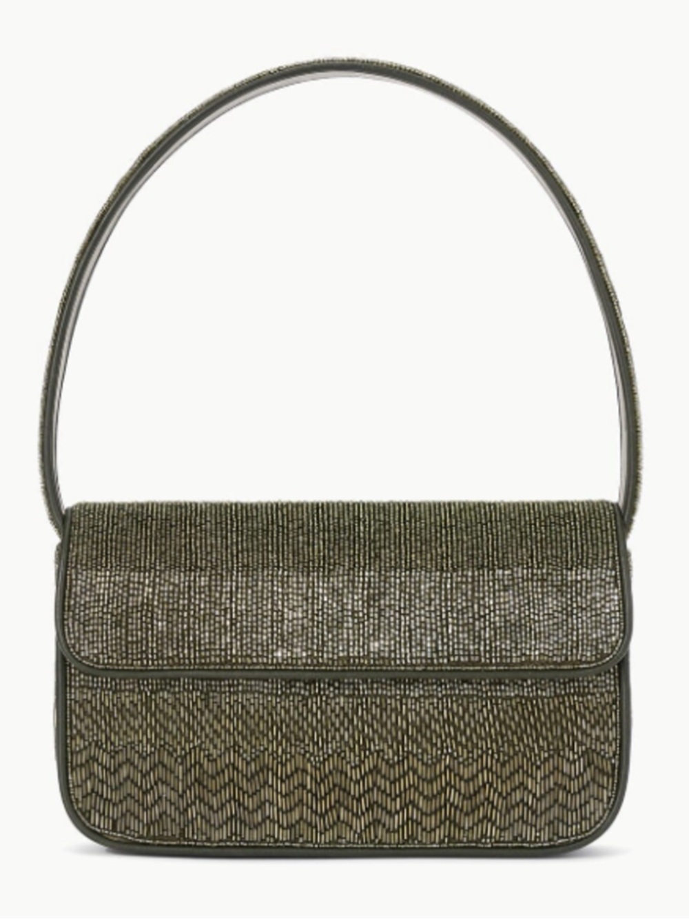 LIKE NEW STAUD Tommy Beaded Bag, Avocado
